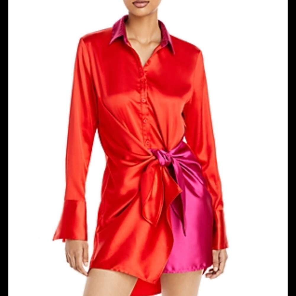 Aqua Silk Wrap Dress